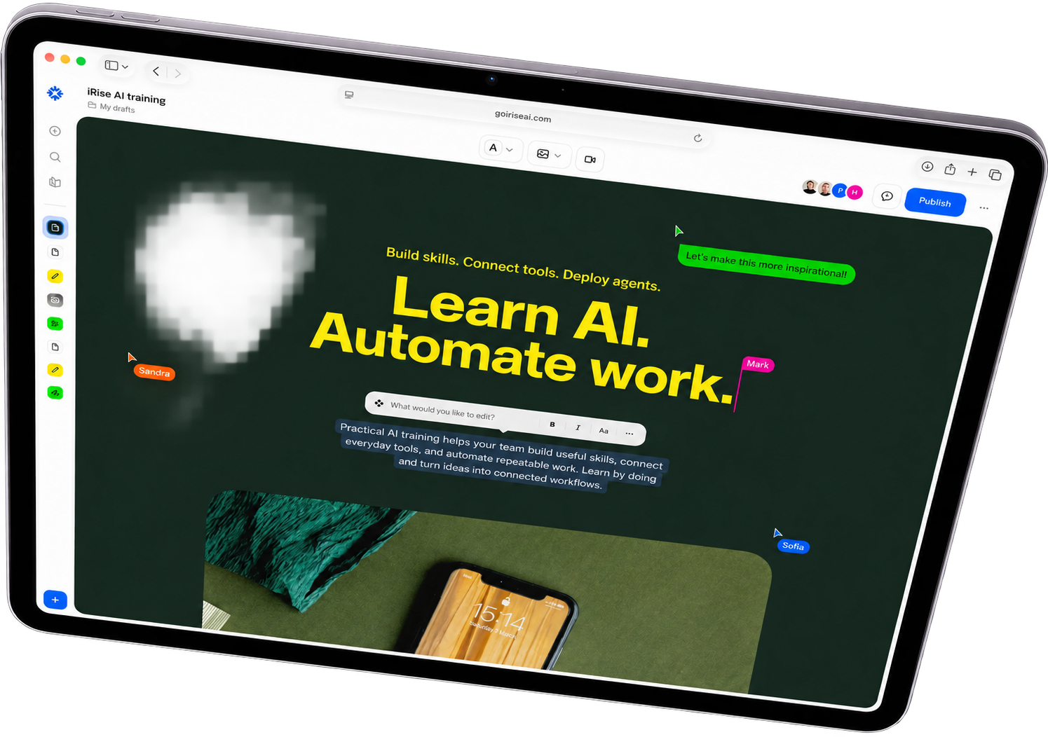 iRise AI course: Learn AI. Automate work. Build skills, connect tools and deploy agents.